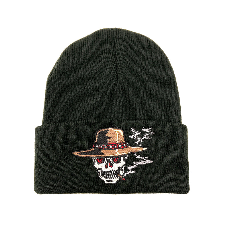 Skull Beanie Black