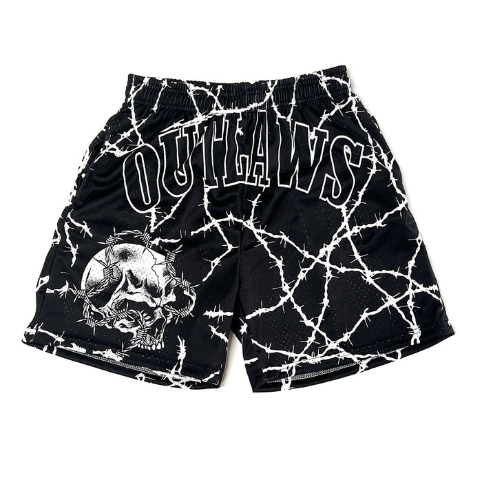 Outlaws Barbed Wire Mesh Short