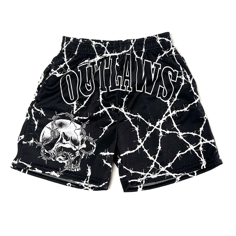 Outlaws Barbed Wire Mesh Short