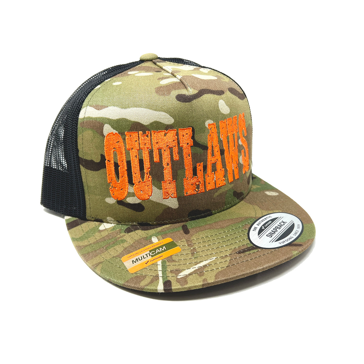 Outlaws EMB Trucker Camo Orange