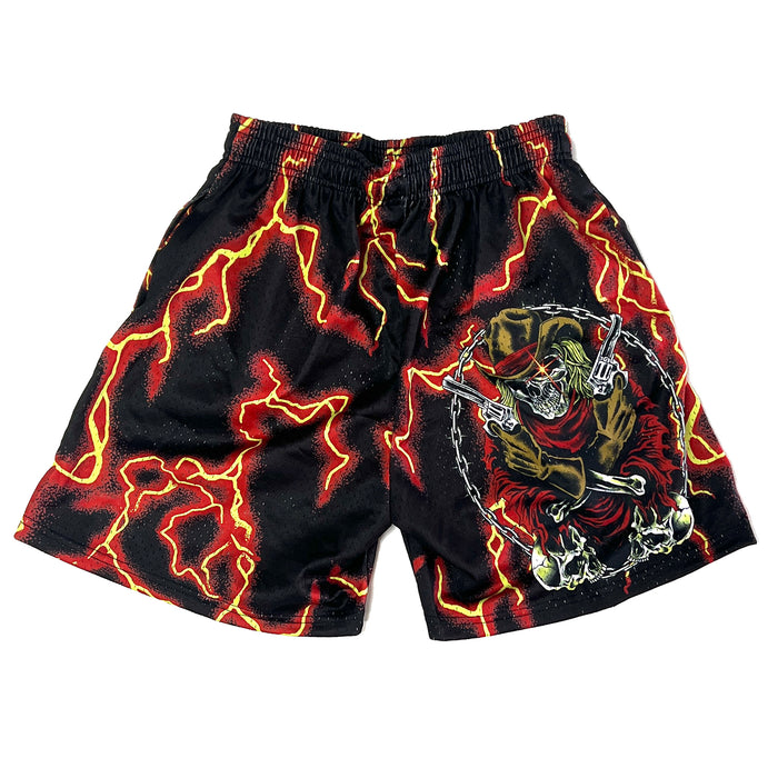 Outlaws Red Lightning Mesh Short