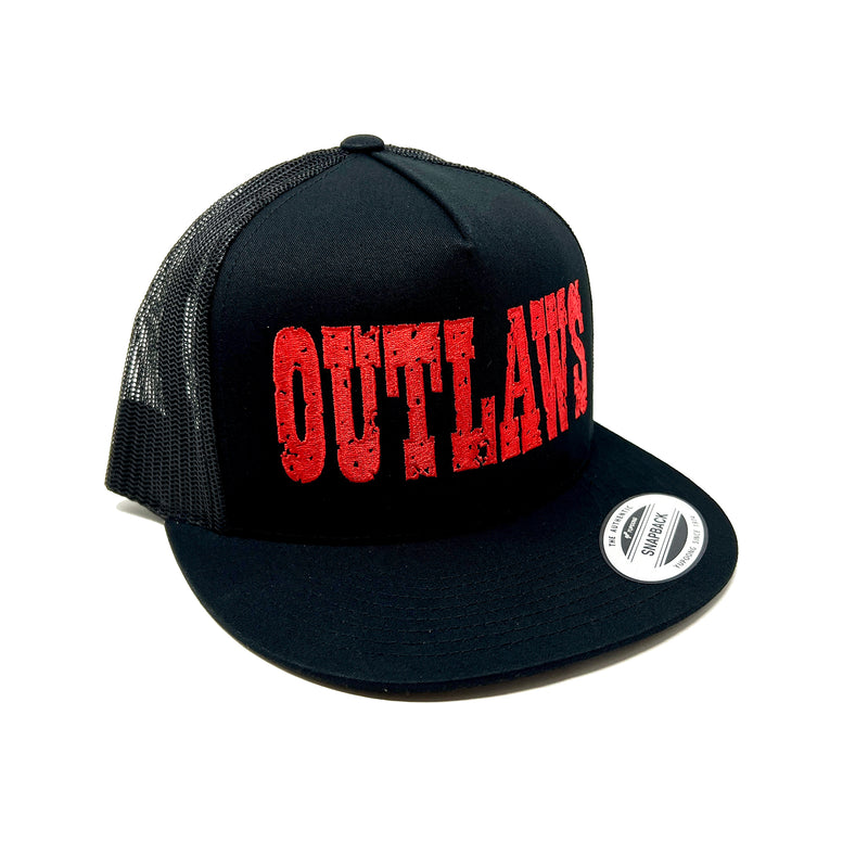 Outlaws EMB Trucker Black w/RED