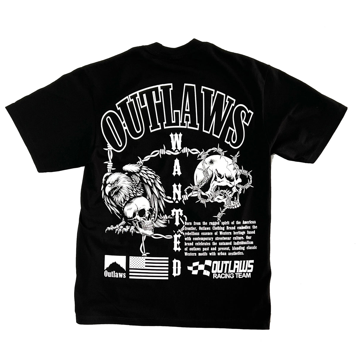 Outlaws Barbed wire Skull Tee